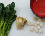 卵白貝柱チャーハン (蛋白瑤柱炒薑飯)作り方1写真
