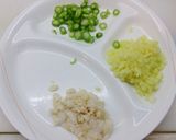卵白貝柱チャーハン (蛋白瑤柱炒薑飯)作り方3写真