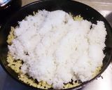 卵白貝柱チャーハン (蛋白瑤柱炒薑飯)作り方4写真