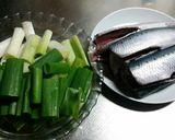 鰯と焼きネギの煮付け作り方1写真