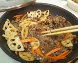 にんにく風味❁牛肉と根菜のきんぴら風作り方3写真