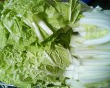 簡単！うまい♬白菜とミンチのごまだれ煮作り方1写真
