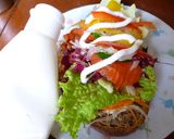 スモークサーモンの野菜たっぷりサンド作り方7写真