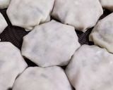 お花みたいな形♪にら餃子*ニラハンバーグ作り方3写真