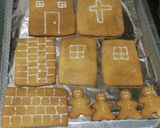 初級簡単なクリスマスクッキーハウス作り方9写真