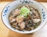 年越しそばに♪ゴマ香る～鶏肉と舞茸の蕎麦作り方5写真