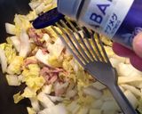 ツナと白菜のカルボナーラ風パスタ作り方1写真