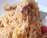 ツナと白菜のカルボナーラ風パスタ作り方4写真