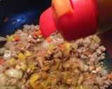 野菜たっぷり♡和風カレー味ガパオ風ライス作り方3写真