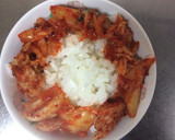 超簡単に激旨！キムチとごま油の卵かけご飯作り方1写真