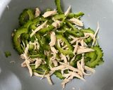 ゴーヤと茹でどりのサラダ作り方8写真