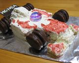 ケーキで車(^_^)vＳＡＦ佐藤琢磨作り方14写真
