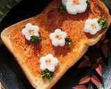 梅花トースト　～梅ケチャマヨ風味。作り方5写真