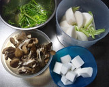シンプル♬かぶと舞茸とはんぺん炒め作り方1写真