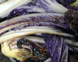 紫白菜のベーコンサラダ♪自家製たれで作り方2写真