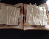 ♡卵とベーコンレタスホットサンド♡作り方5写真
