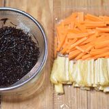 おばあちゃんのひじきの炒り豆腐【作り置き】作り方1写真