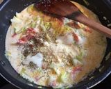 塩鮭とキャベツのクリームパスタ作り方7写真