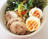 半熟ゆで卵＆カリフォルニア風親子丼作り方3写真