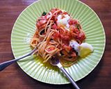 バジルとトマトソースのパスタ♪作り方14写真