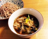 からだ温まる☆ねぎたっぷりきのこつけそば作り方4写真