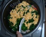 ほうれん草＆鮭ご飯作り方5写真