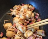 お麩とベーコンにんにくバター醤油作り方5写真
