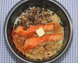鮭の干物でちゃんちゃん焼き風炊き込みご飯作り方12写真