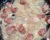 カブとウィンナーのクリームパスタ作り方3写真