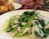 水菜とれんこんのお浸し作り方4写真