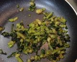焦がしバター醤油の野沢菜炒飯作り方1写真
