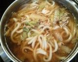 めんつゆで簡単♪肉うどん　白菜入り。。作り方3写真