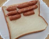 簡単朝食！食パンでホットドッグ☆作り方1写真