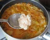 鶏つみれとワンタンのキムチスープ作り方3写真