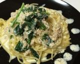 ツナとほうれん草のクリームパスタ作り方10写真
