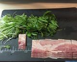 3分クック✿京水菜＆ベーコンご馳走パスタ作り方2写真
