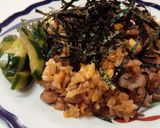 一液で二品♪胡瓜の拌三絲添え豚こま焼飯作り方9写真