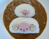デコカレー☆鏡餅風ひつじカレーキャラ弁も作り方8写真