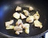 鶏もも肉とほうれん草のグリーンパスタ♪作り方1写真