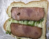焼き豚とかいわれのサンドイッチ作り方3写真