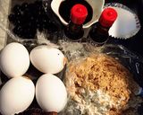 おせちの残りで黒豆きな粉シフォンケーキ♡作り方1写真