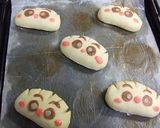 クリームパンで☆クリームパンダ☆作り方5写真