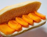 ワンプレ朝食～柿とクリチのデザートサンド作り方4写真