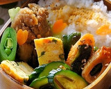 お弁当おかず＠梅干しと三つ葉の玉子焼き作り方8写真