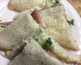 焼き豚とかいわれのサンドイッチ作り方7写真