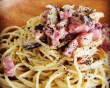 ハムきのこのクリームパスタ作り方8写真