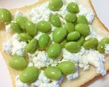 チーズ×３✲大葉香る塩昆布枝豆トースト作り方2写真