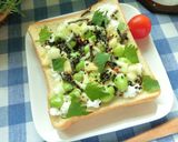 チーズ×３✲大葉香る塩昆布枝豆トースト作り方5写真