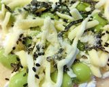チーズ×３✲大葉香る塩昆布枝豆トースト作り方4写真
