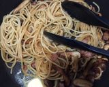 ベーコンとしいたけのバター醤油パスタ作り方5写真